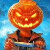 Pumpkin Head paint by numbers