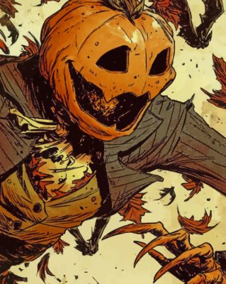 Pumpkin Man Drawing painting by numbers