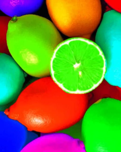 Colorful Lemons painting by numbers