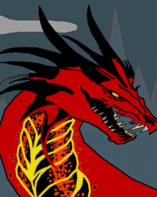 Red Dragon painting by numbers