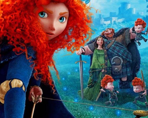 Merida And Her Family paint by numbers