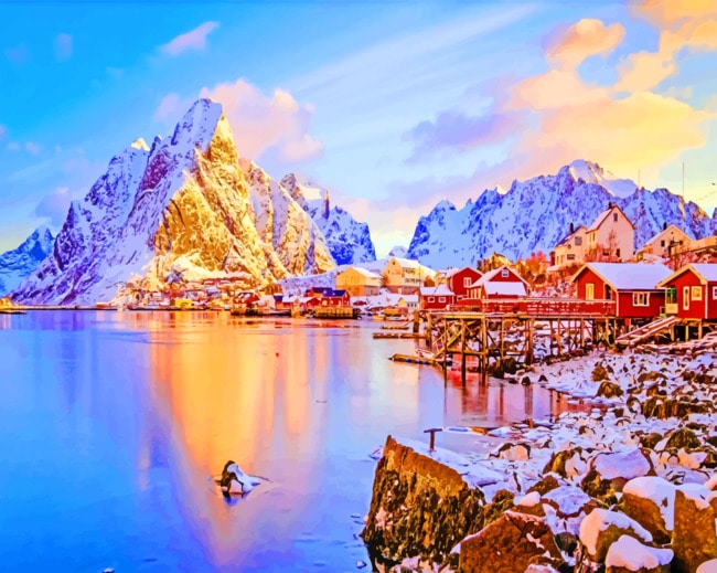 Reine Norway paint by numbers