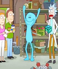 Rick And Morty Family And Meeseeks paint by numbers