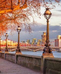 River Thames Street Light painting by numbers