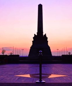 Rizal Monument Silhouette paint b y numbers