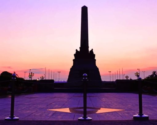 Rizal Monument Silhouette paint b y numbers