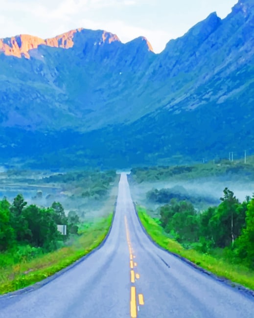 Road To The Mountains paint by numbers