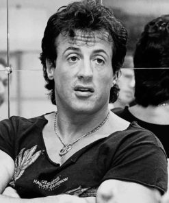 Rocky Balboa Black And White paint by numbers