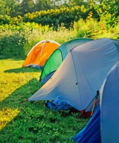 A Row Of Camping Tents paint by numbers