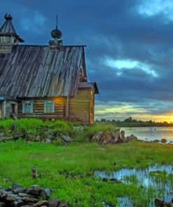 Russian Church And Sunset paint by numbers