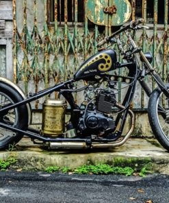 Rusty Old Harley Davidson paint by numbers