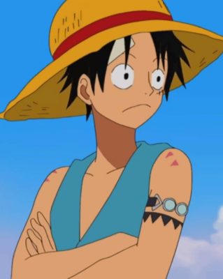 Sad Luffy One Peace painting by numbers