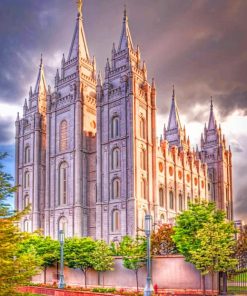 Salt Lake Temple Utah paint by numbers