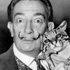 Salvador Dali With A Cat paint by numbers