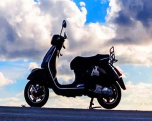 Scooter And A Cloudy Sky paint by numbers