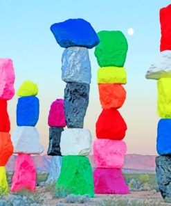 Seven Magic Mountains Las Vegas paint by numbers