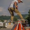 Skateboarder Doing A Slide Trick paint by numbers