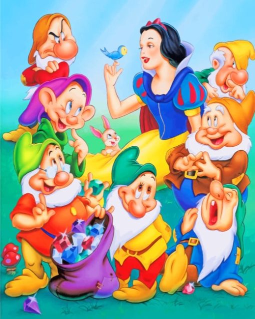 Snow White And The Seven Dwarfs paint by numbers