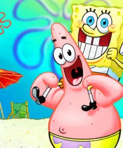 Spongebob And Patrick paint by numbers