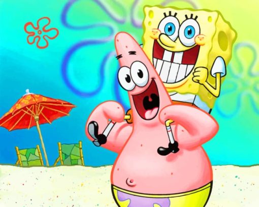 Spongebob And Patrick paint by numbers