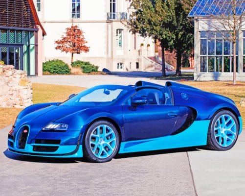 Sport Bugatti painting by numbers