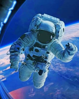 Space Man painting by numbers