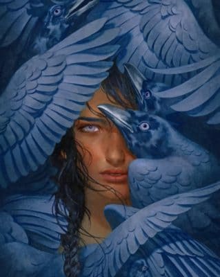 Storm Crow Cover painting by numbers