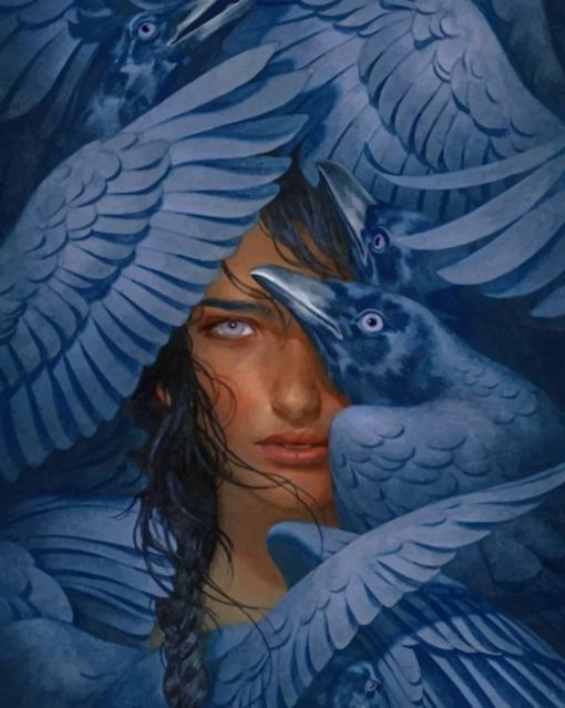 Storm Crow Cover painting by numbers