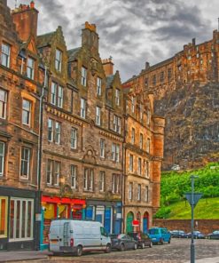 Street In Edinburgh Scotland paint by numbers