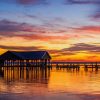 Sunset Silhouette At The Lake Paint by numbers