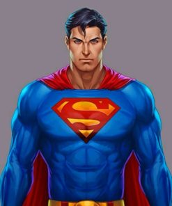 Super Man painting by numbers