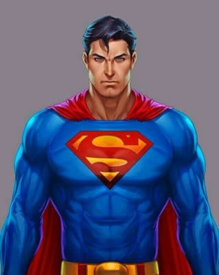 Super Man painting by numbers