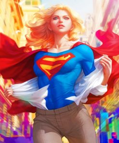 Supergirl Art paint by numbers