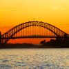 Sydney Harbour Bridge Silhouette Sunset paint by numbers