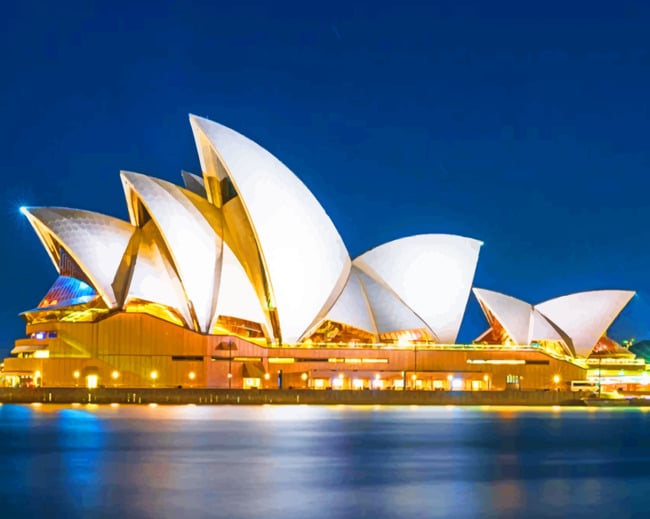 Sydney Opera House paint by numbers