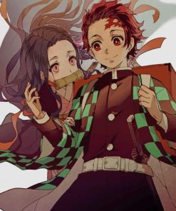 Nezuko And Tanjiro painting by numbers