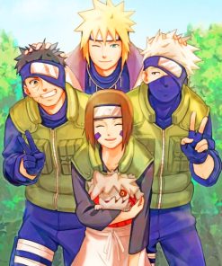 Team Minato Naruto paint by numbers