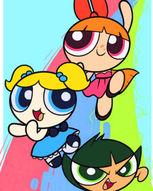 The power Girls painting by numbers