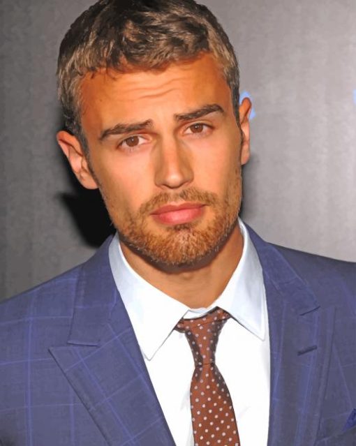 Theo James painting by numbers