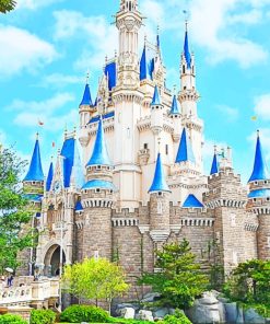 Tokyo Disneyland Cinderella Castle paint by numbers