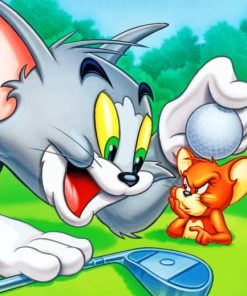 Tom And Jerry Cartoon paint by numbers