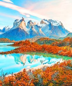 Torres Del Paine National Park Landscape paint by numbers