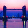 Tower Bridge At Night Silhouette paint by numbers