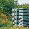 Trays Stacked Near A Tree paint by numbers