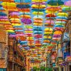 Umbrella Street In Madrid paint by numbers