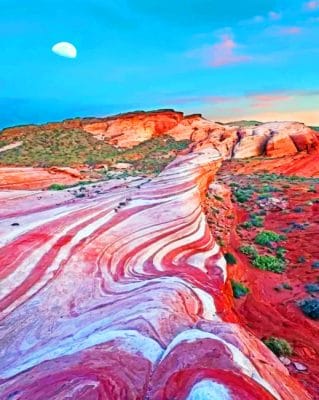 valley of fire state park paint by numbers