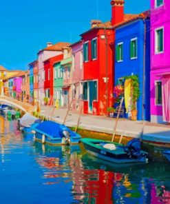 Venice Colorful Houses painting by numbers