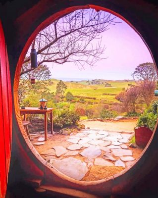 View From The Hobbiton Movie painting by numbers