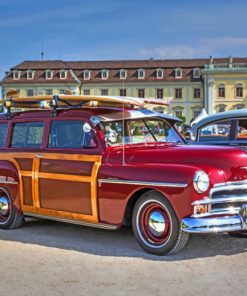 Vintage Car From 1950 paint by numbers