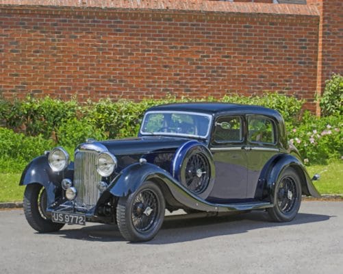 Vintage Black Lagonda paint by numbers